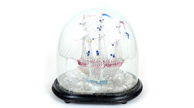 Lot 759 - Late 19th Century spun glass frigger