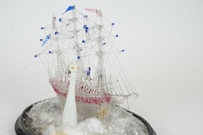 Lot 759 - Late 19th Century spun glass frigger