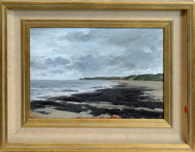 Lot 635 - John Peace - Sea Coal on a Beach, Northumberland | oil