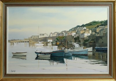 Lot 642 - Geoffrey Huband - Newlyn Old Harbour | oil