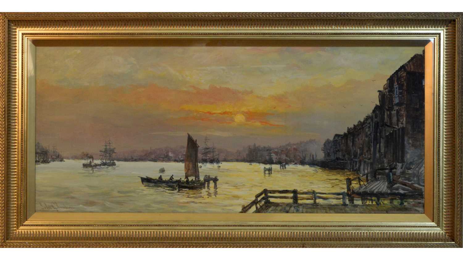 Lot 827 - John Chambers - River Tyne | watercolour