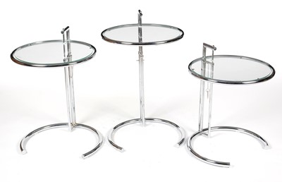 Lot 336 - After Eileen Gray: three E1027 style side tables.