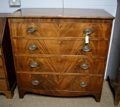 Lot 56 - A late Georgian mahogany chest.