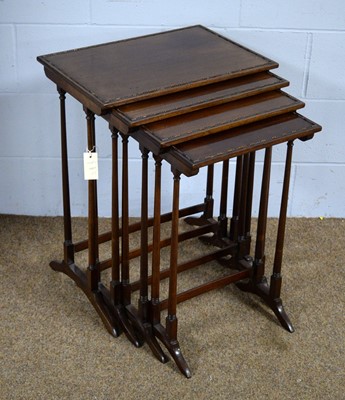 Lot 2 - A Regency-style mahogany quartetto nest of tables.