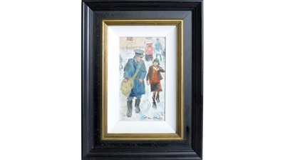 Lot 908 - Peter Knox - Christmas Post | oil