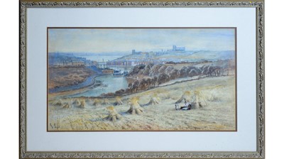 Lot 54 - John Syer Jr. - Whitby at Harvestime | watercolour