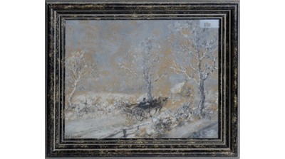 Lot 991 - John Falconar Slater - The Winter Track | oil