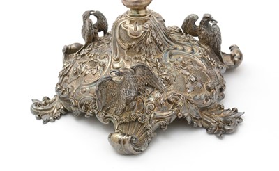 Lot 583 - A William IV silver five-branch candelabrum, by Paul Storr