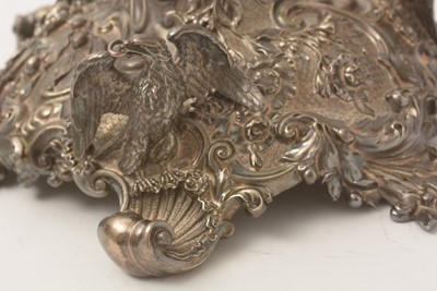 Lot 583 - A William IV silver five-branch candelabrum, by Paul Storr