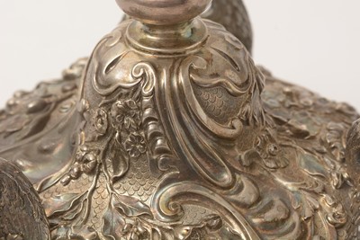 Lot 583 - A William IV silver five-branch candelabrum, by Paul Storr