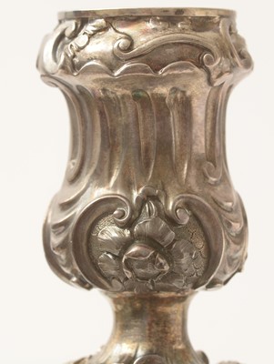 Lot 583 - A William IV silver five-branch candelabrum, by Paul Storr