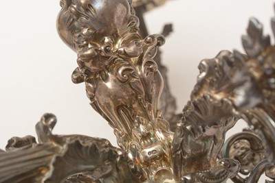 Lot 583 - A William IV silver five-branch candelabrum, by Paul Storr