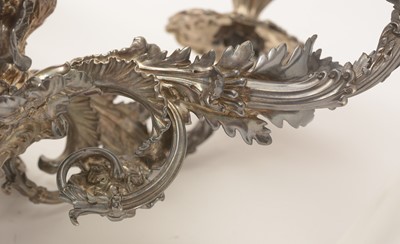 Lot 583 - A William IV silver five-branch candelabrum, by Paul Storr