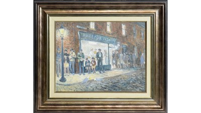 Lot 911 - Peter Knox - Chippy: Harbour Fishery | oil