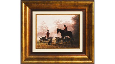 Lot 804 - Glyn Williams - The Hunt | oil