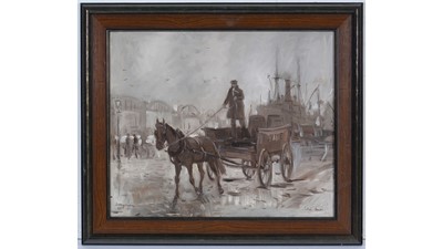 Lot 768 - Peter Knox - The Drayman | oil