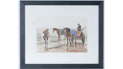 Lot 29 - William Hindmarsh - Cockle Fishing | watercolour