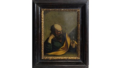 Lot 931 - 19th Century Italian School -  St Peter Holding the Keys to the Kingdom of Heaven | oil