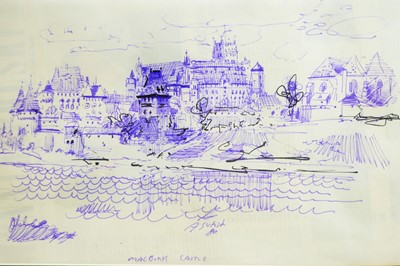 Lot 175 - Antoni Sulek - Malbork Castle | pen and ink