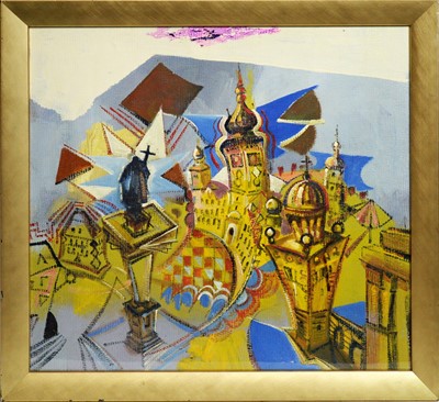 Lot 271 - Antoni Sulek - Expressionist City | oil