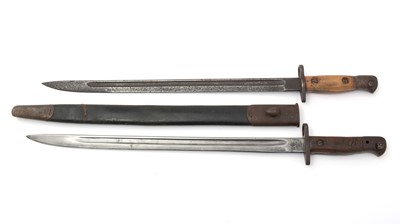 Lot 753 - Two British WWI Enfield rifle bayonets