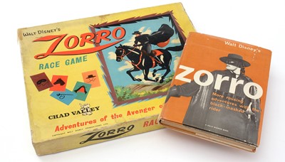 Lot 340 - Disney's Zorro book illustrations, book and game