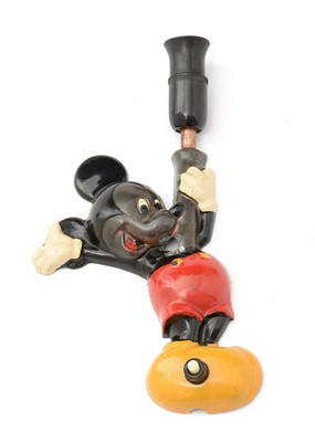 Lot 353 - A Walt Disney's Mickey Mouse enamelled metal wall mounted light