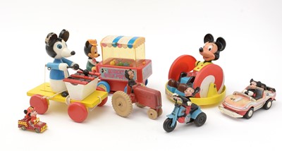 Lot 356 - Walt Disney's Mickey Mouse vehicle toys