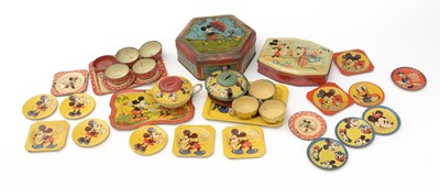 Lot 358 - Walt Disney Production tin teawares.