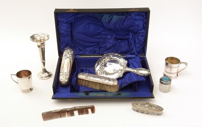 Lot 183 - A selection of silver items, various.