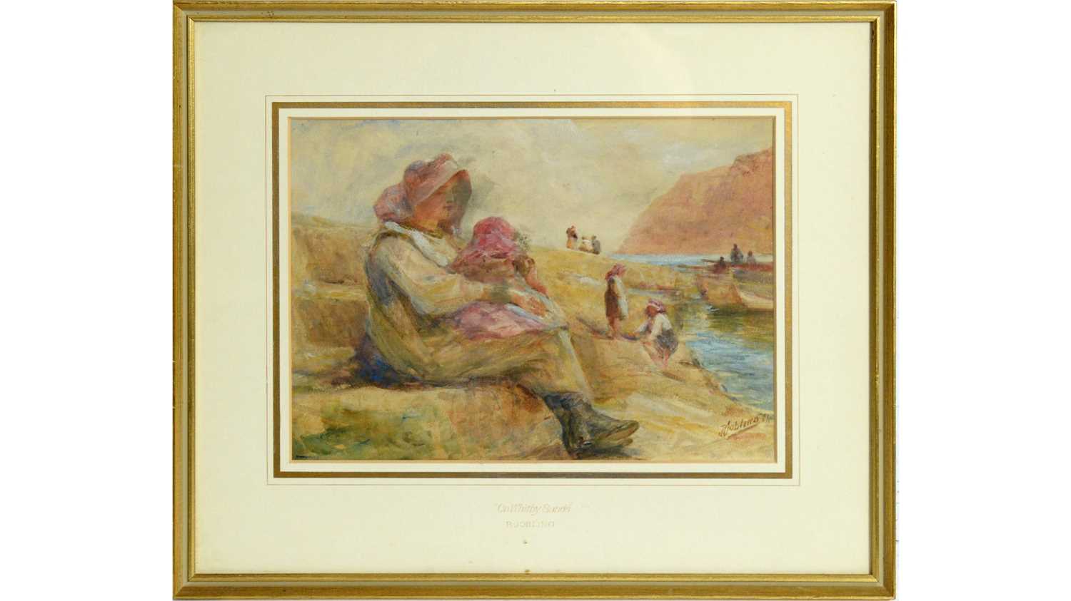 Lot 802 - Robert Jobling - On Whitby Sands | watercolour