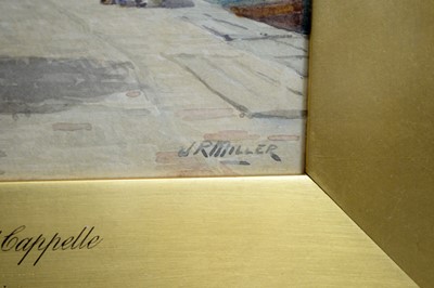 Lot 715 - J. R. Miller - Three 19th Century continental street views | watercolour