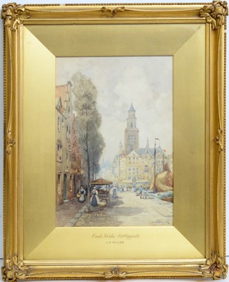Lot 715 - J. R. Miller - Three 19th Century continental street views | watercolour