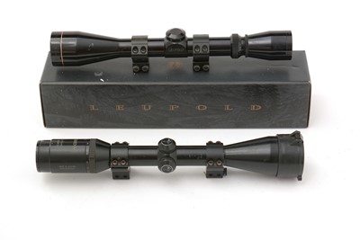 Lot 760 - A Swarovski Habicht rifle scope, and another by Leupold