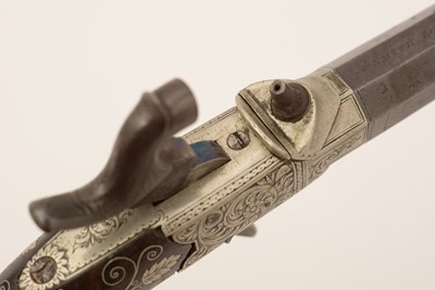 Lot 761 - A cased pair of 19th Century percussion pistols, by Smith