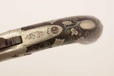 Lot 761 - A cased pair of 19th Century percussion pistols, by Smith