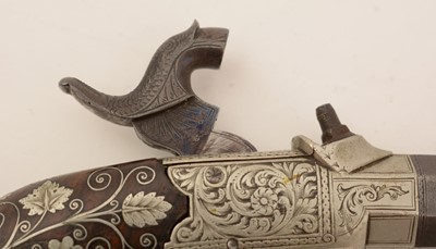 Lot 761 - A cased pair of 19th Century percussion pistols, by Smith