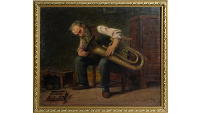 Lot 902 - J. Wait Clark - The Musicians Workshop | oil