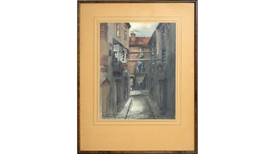 Lot 13 - Victor Noble Rainbird - Old Shields; A Bye-Way, Clive Street | watercolour