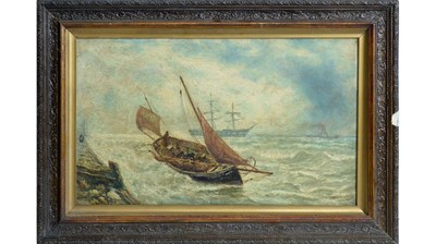 Lot 977 - Bernard Benedict Hemy - The Lifeboat | oil