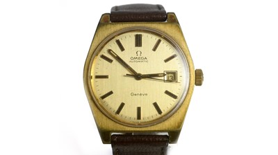 Lot 510 - Omega Geneve: a gilt cased automatic wristwatch
