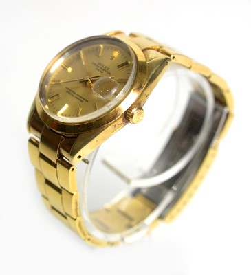 Lot 509 - Rolex Oyster Perpetual Date: a gold capped steel cased automatic wristwatch