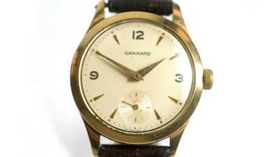 Lot 538 - Garrard: a 9ct yellow gold cased wristwatch