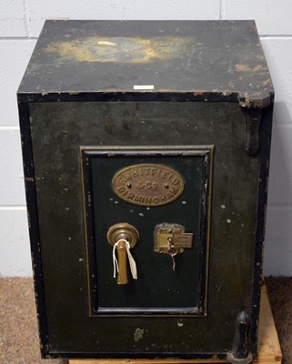 Lot 5 - F. Wickfield & Co., Birmingham: a vintage cast metal safe.