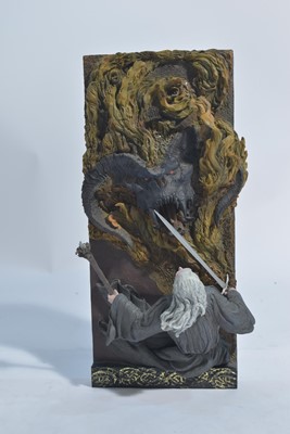 Lot 292 - Sideshow Weta Collectibles: The Lord of the Rings, "You Shall Not Pass" polystone wall plaque