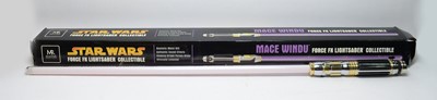 Lot 182 - Master Replica Star Wars Force FX Lightsaber collectible, Mace Windu