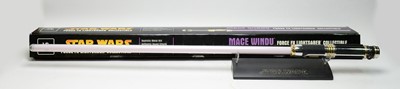 Lot 183 - Master Replica Star Wars Force FX Lightsaber collectible, Mace Windu