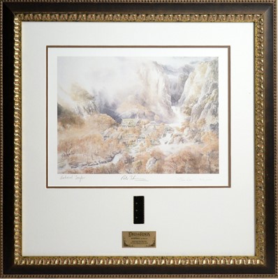 Lot 31 - The Lord of the Rings, print of Rivendell after Alan Lee, signed by Peter Jackson and Richard Taylor