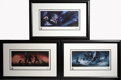 Lot 48 - After Rick Buoen: a suite of three limited edition giclee prints for Alien vs Predator