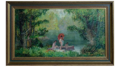 Lot 769 - Josef Jiri Kamenicky - Nudes Bathing | oil